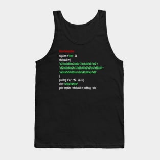 Cyber security - Hacker - Buffer Overflow Shellcode Tank Top